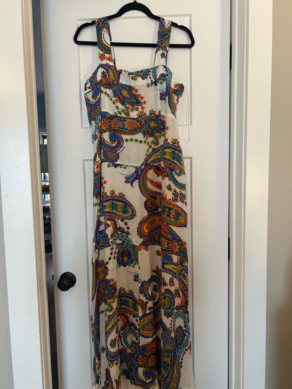 1. State Cream Maxi Dress with Multicolor Paisley